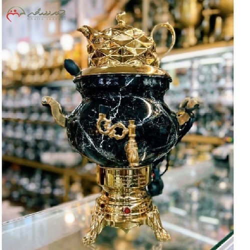 سماور برقی برنجی کد 116 با طراحی متفاوت و زیبا دارای روکش، تمام اتوماتیک و کم مصرف همراه با ضمانت - هنرظریف