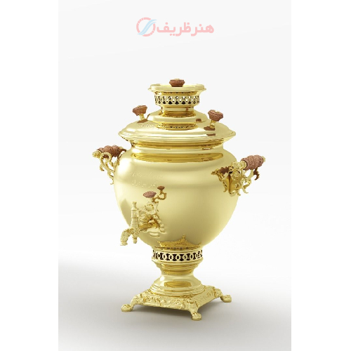 سماور مدل زغالی ۲۰۱۵ ظرفیت اسمی هشت لیتری، بدنه و کوره یک تکه پرسی هیدروفرم