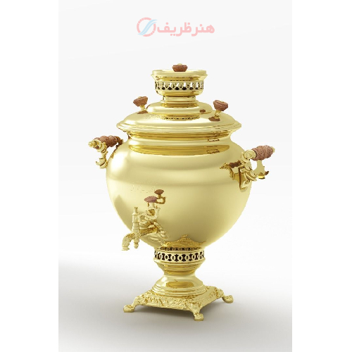خرید سماور مدل زغالی ۲۰۱۶ ظرفیت اسمی پانزده لیتری، ورق برنج ضخیم شهید باهنر_ هنرظریف
