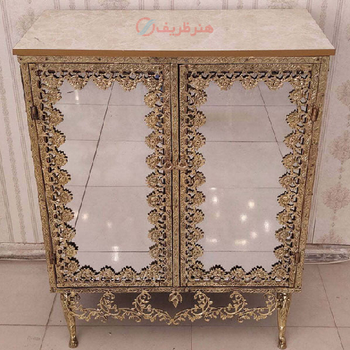 جاکفشی برنزی مدل گل رز تاج دار
