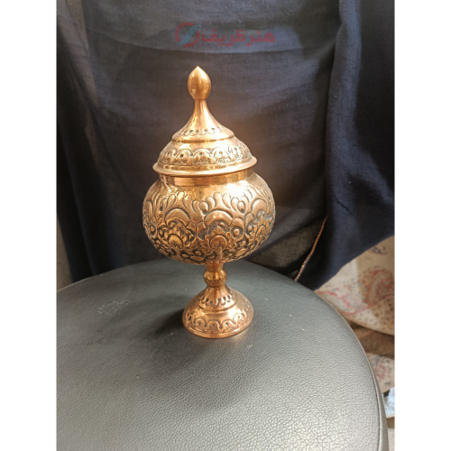 شکلات خوری مسی قرمز طرح گل
