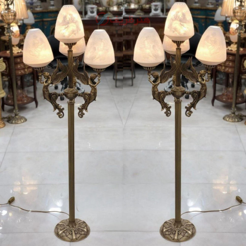 آباژور ایستاده برنزی، چهار شاخه مدل فرشته بالدار _ هنرظریف