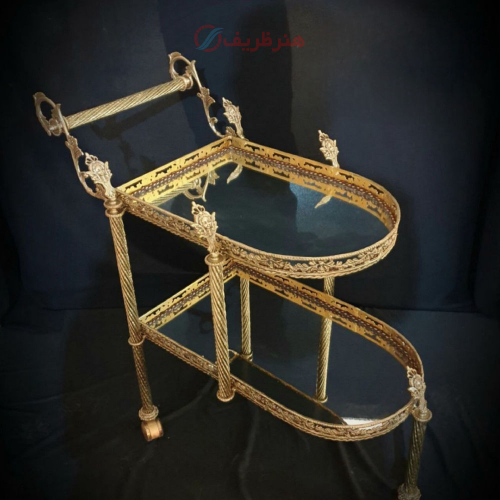 میز بار برنزی اصل، مدل حاشیه گل_ هنرظریف