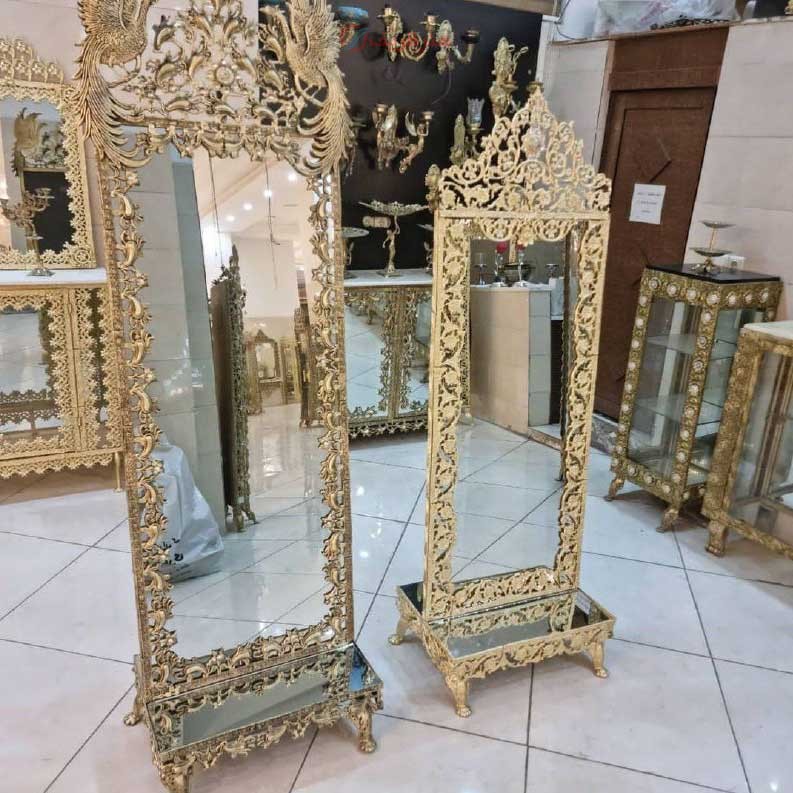 آینه های قدی با روکش برنز، با کیفیت و ظریف، آلمینیوم درجه 1، ورق ضخیم، زیبا و شیک - هنرظریف