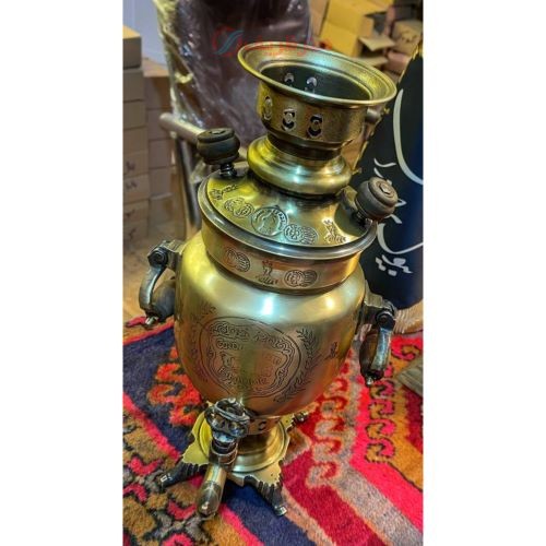 سماور زغالی یک و نیم لیتری نظر دسته گوشواره، رنگ ثابت