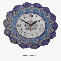 خرید و مشخصات ساعت میناکاری طرح اسلیمی ختایی قطر 30 سانتیمتر - هنرظریف