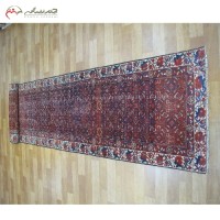 خرید آنلاین،  کناره دستبافت ملایر کد 39267 با زمینه سرمه ای و حاشیه کرم بافته شده نخ درجه یک، دارای ضمانت، با قمیت مناسب | هنرظریف
