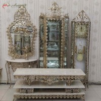 خرید آنلاین،سرویس چهار پارچه برنزی طرح گل رز، دارای گارانتی ثبات رنگ با طراحی مدرن و ظریف، زیر قیمت بازار | هنرظریف